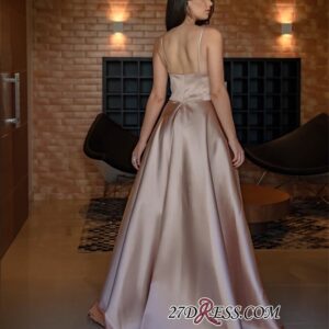 V-Neck Spaghetti-Straps Evening Dress | 2021 Sleeveless Simple Prom Dress_Evening Dresses_Prom &amp; Evening_High Quality Wedding Dresses, Prom Dr