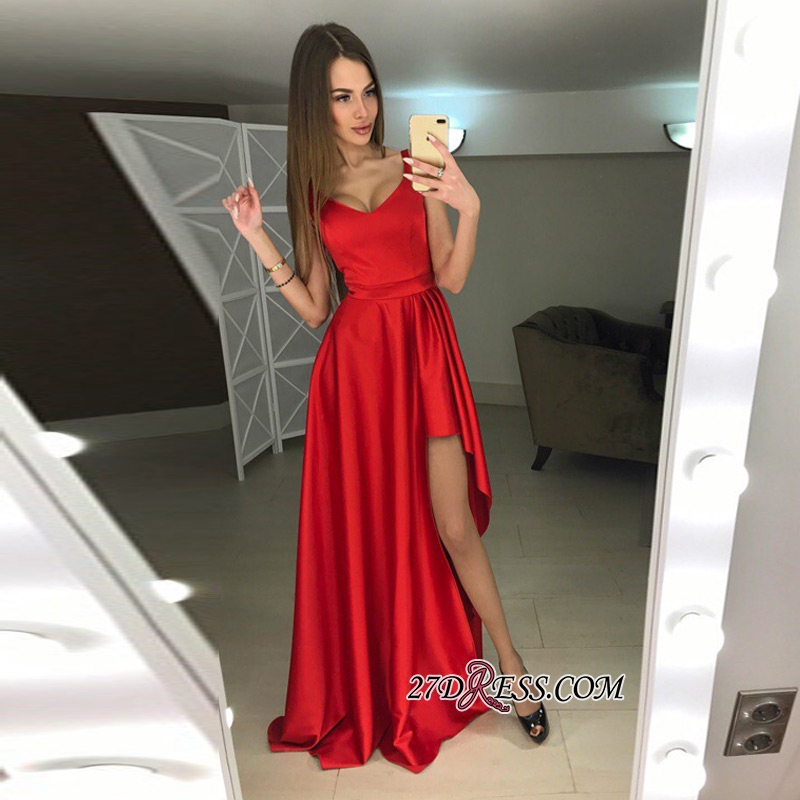 A-line Hi-Lo Sleeveless Red Modern Scoop Prom Dress_Prom Dresses_Prom &amp; Evening_High Quality Wedding Dresses, Prom Dresses, Evening Dresses, B
