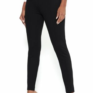 Bebe Women's High Waist Button Detail Legging, Size XXS in Black Spandex/Nylon