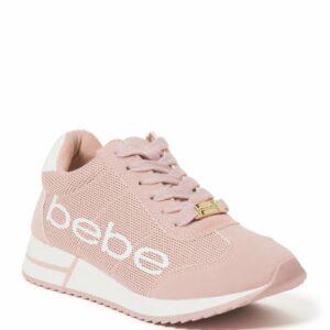 Women's Brodie Bebe Logo Sneakers, Size 8 in Pink Spandex