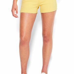 Women's Bebe Logo Pocket Denim Shorts, Size 29 in ASPEN GOLD Cotton/Spandex