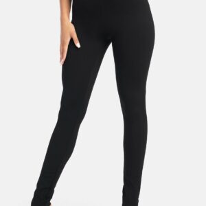Bebe Women's Basic Pull Up Legging, Size XXS in Black Spandex/Nylon