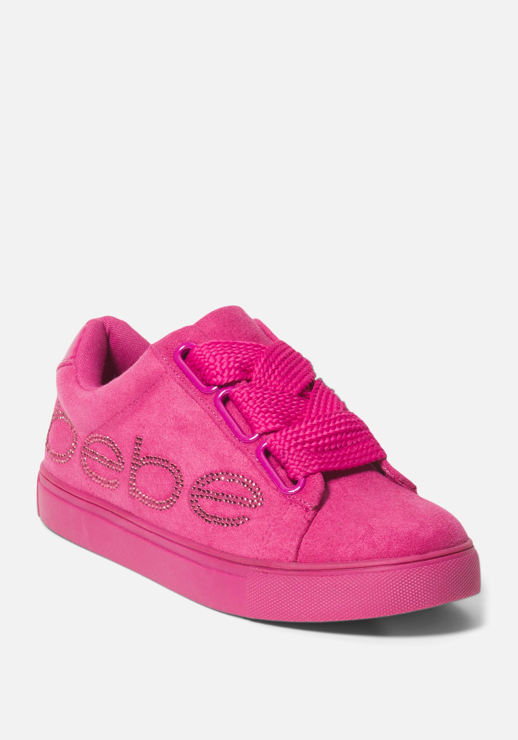 Women's Cabree Bebe Logo Sneakers, Size 7 in Hot Pink Synthetic