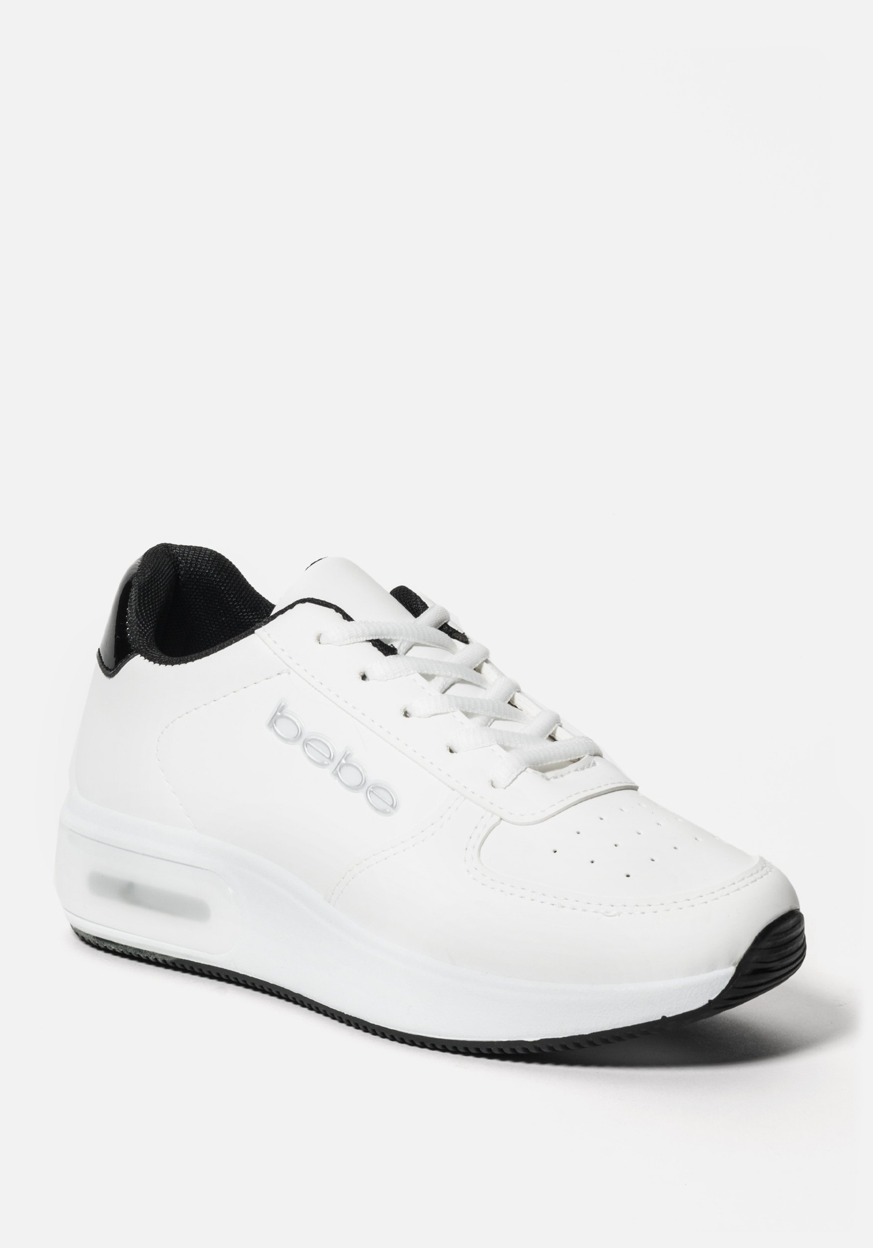 Bebe Women's Lennin Chunky Sneakers, Size 9.5 in WHITE BLACK Synthetic