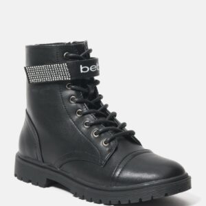 Bebe Women's Dayani Combat Boots, Size 8.5 in BLACK FAUX Synthetic