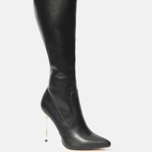 Bebe Women's Valeria Knee High Boots, Size 9.5 in BLACK Synthetic