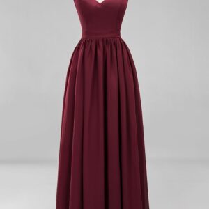 2021 Stunning V-Neck Sleeveless Prom Dress | Lace Burgundy Long Evening Gown_Evening Dresses_Prom &amp; Evening_High Quality Wedding Dresses, Prom