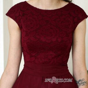 All-Over A-line Neck Scoop Lace Glamorous Garden Cap-Sleeves Bridesmaid Dresses_Bridesmaid Dresses_Bridesmaid &amp; Flower Girl_High Quality Weddi