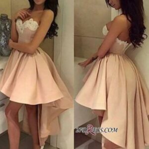 Ball-Gown Lace High-low Sweetheart Modern Cocktail Dress LPL104_Short Dresses_Prom &amp; Evening_High Quality Wedding Dresses, Prom Dresses, Eveni