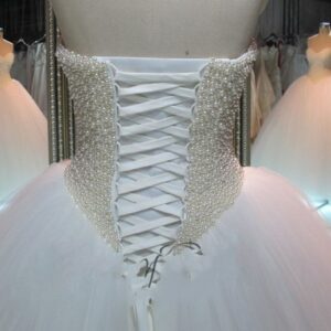 Sweetheart Pearls Princess Ball-Gown Glamorous Tulle Wedding Dress_Princess Wedding Dresses_Wedding Dresses_High Quality Wedding Dresses, Prom Dresses