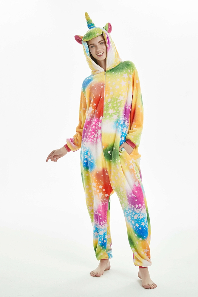 Camisón de moda nuevo Colorido patrón de estrella Camisón Mujeres Adulto Tenma Ropa de dormir