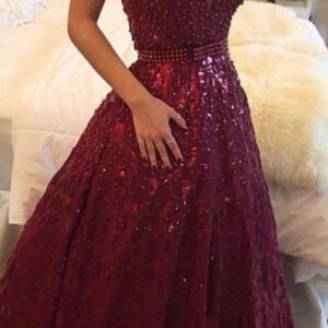 Sweetheart Beadings A-Line Evening Dresses Sexy Floor Length Prom Gowns _Evening Dresses_Prom &amp; Evening_High Quality Wedding Dresses, Prom Dre