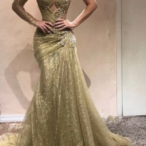2021 Decent One Shoulder Long Sleeves Prom Dresses | Mermaid Long Evening Gown On Sale BC0750_Prom Dresses_Prom &amp; Evening_High Quality Wedding