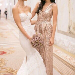 Elegant Sweetheart Sleeveless Mermaid Wedding Dress With Lace Appliques_Wedding Dresses_High Quality Wedding Dresses, Prom Dresses, Evening Dresses, B