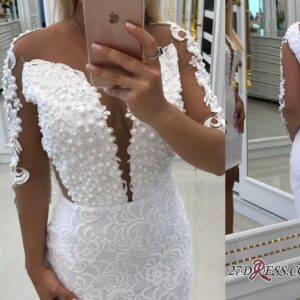 White lace short prom dress, long sleeve 2021 homecoming dress_Homecoming Dresses_Prom &amp; Evening_High Quality Wedding Dresses, Prom Dresses, E
