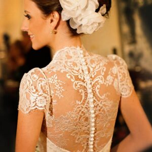 Elegant Scoop Cap Sleeve Chiffon Wedding Dress With Lace_Wedding Dresses_High Quality Wedding Dresses, Prom Dresses, Evening Dresses, Bridesmaid Dress