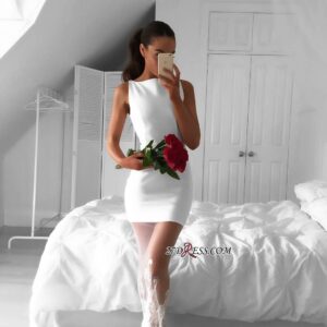 2021 Long Mermaid Sleeveless Newest Jewel Lace White Prom Dress_Prom Dresses_Prom &amp; Evening_High Quality Wedding Dresses, Prom Dresses, Evenin