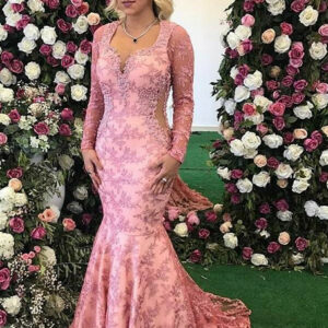 2021 Long Sleeve Prom Dress | Mermaid Lace Appliques Evening Gowns BA9236_Evening Dresses_Prom &amp; Evening_High Quality Wedding Dresses, Prom Dr