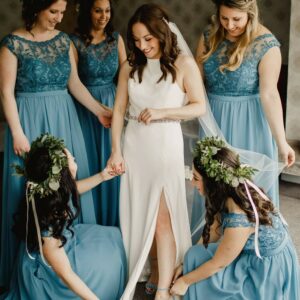 2021 Chic Crew Sleeveless A Line Bridesmaid Dress | Simple Maid Of Hornor Dress With Lace Appliques_Bridesmaid Dresses_Bridesmaid &amp; Flower Gir
