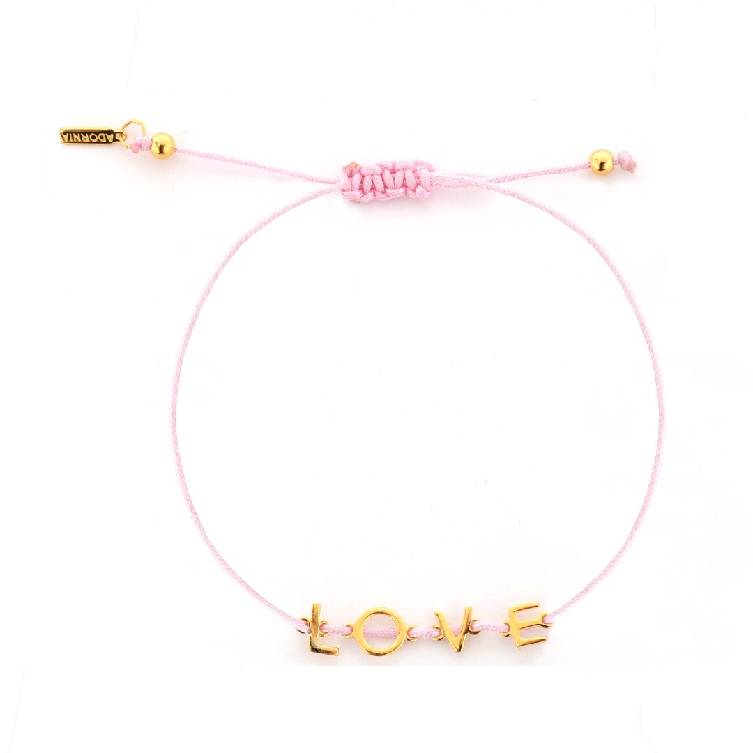 Love Friendship String Bracelet yellow gold