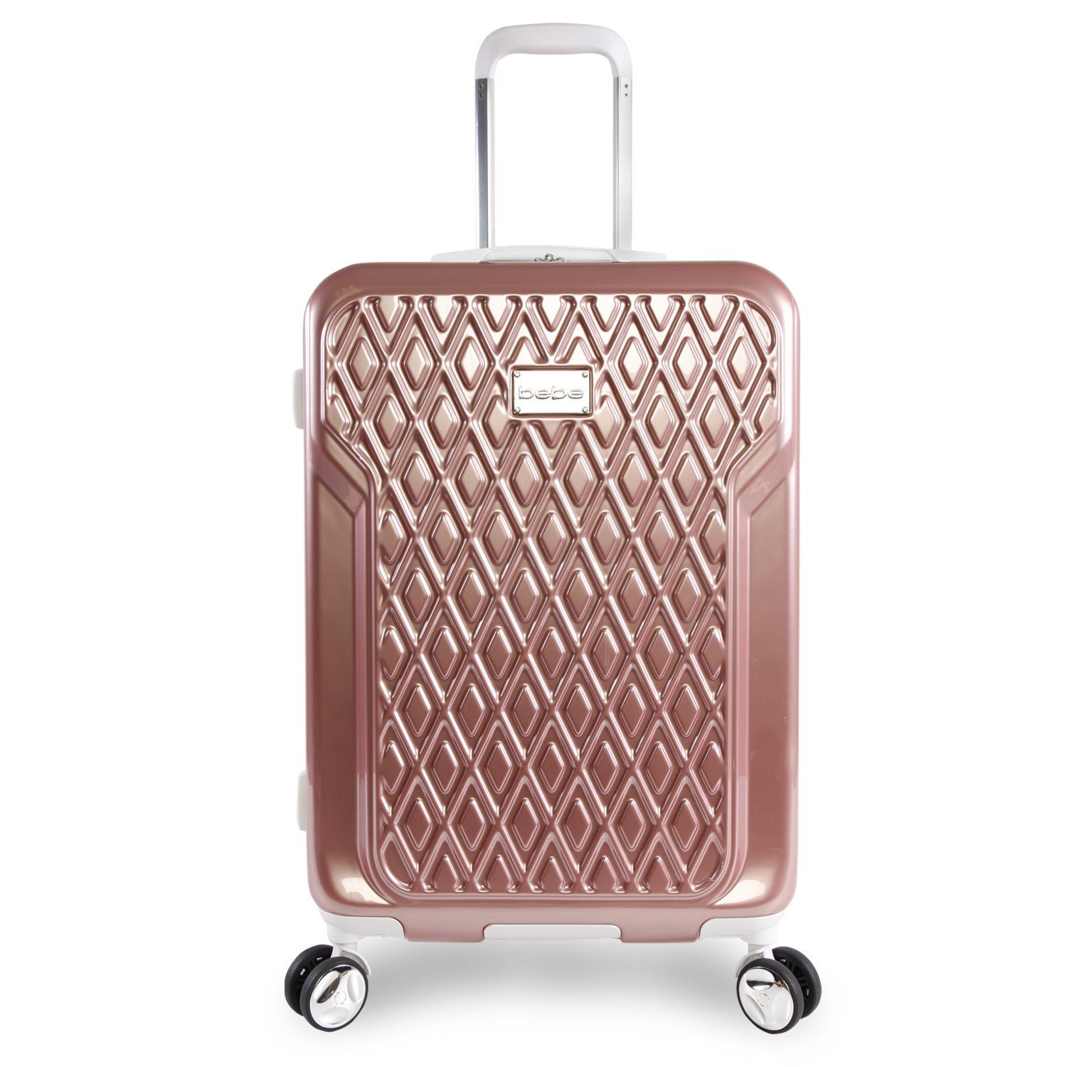 Women's Bebe 21-Inch Spinner Carry-On Bag, Size 21 Inch in Rose Gold