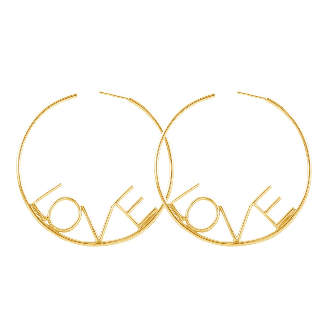 Big Love Hoop Earrings silver gold