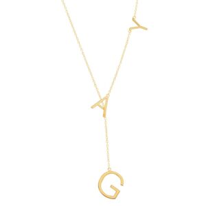 Gay Lariat Necklace silver gold rose gold