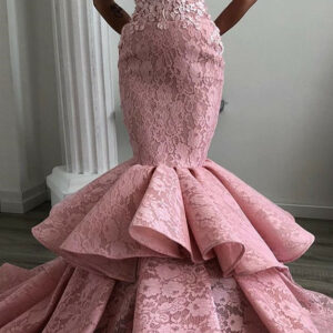 Stunning Sweetheart Mermaid Prom Dresses | 2021 Lace Ruffles Evening Gowns_Evening Dresses_Prom &amp; Evening_High Quality Wedding Dresses, Prom D