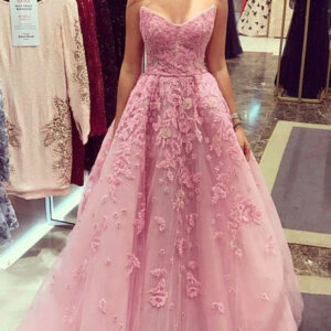 Tulle Appliques Prom Dress, 2021 Long Evening Dress_Evening Dresses_Prom &amp; Evening_High Quality Wedding Dresses, Prom Dresses, Evening Dresses
