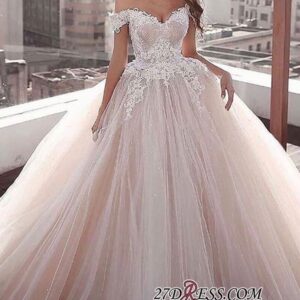 Beading Sweetheart Ball-gown Applique Off-the-shoulder Wedding Dress_Wedding Dresses_High Quality Wedding Dresses, Prom Dresses, Evening Dresses, Brid
