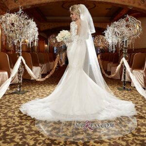 2021 lace Mermaid Zipper Long-Sleeve Gorgeous Wedding Dress_2021 Wedding Dresses_Wedding Dresses_High Quality Wedding Dresses, Prom Dresses, Evening D