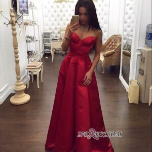 2021 Red Glamorous A-Line Spaghetti-Straps Sweetheart Evening Dress BA5003_Evening Dresses_Prom &amp; Evening_High Quality Wedding Dresses, Prom D