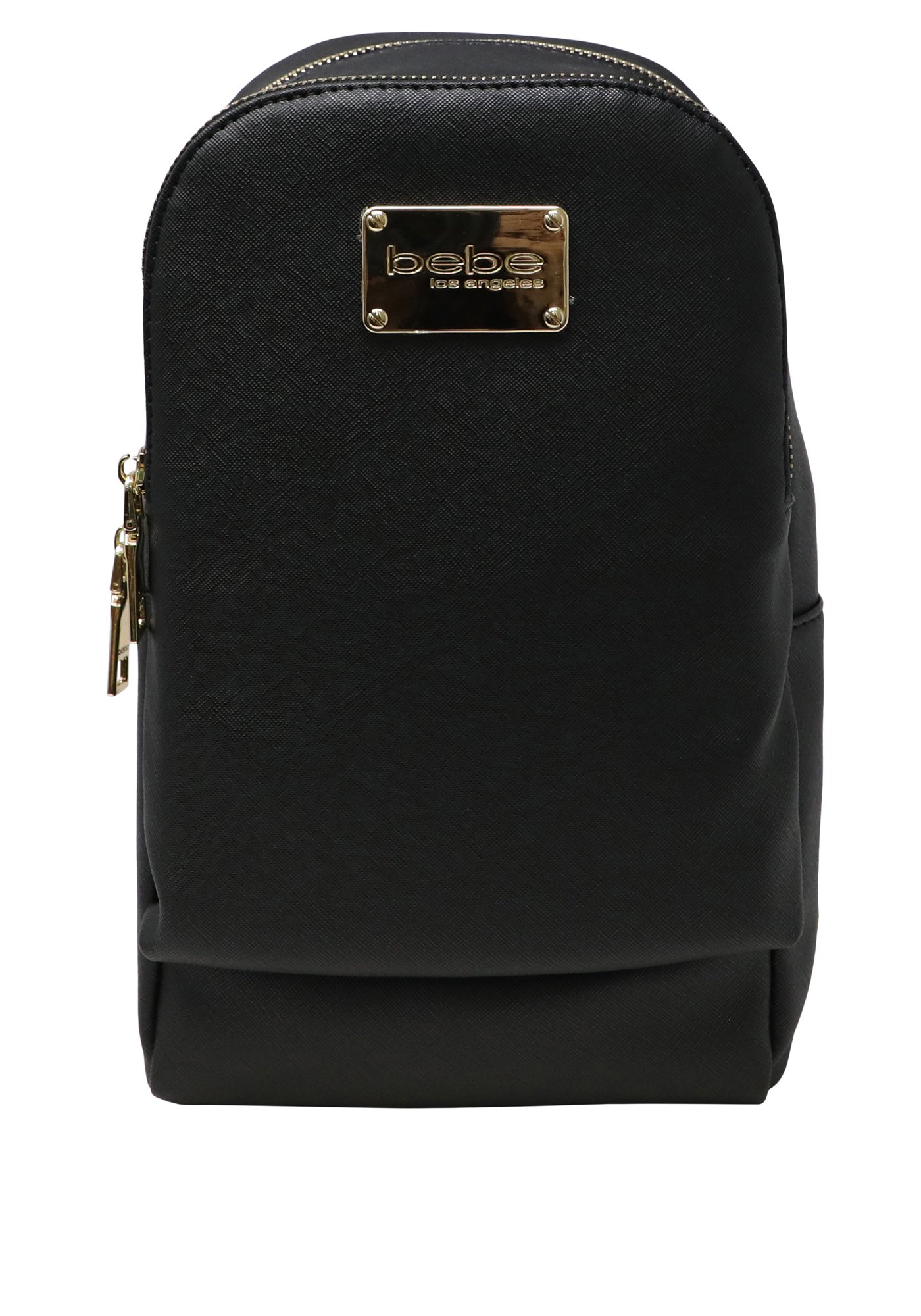 Bebe Women's Yolanda Sling Backpack, Size OS in Black Polyurethane