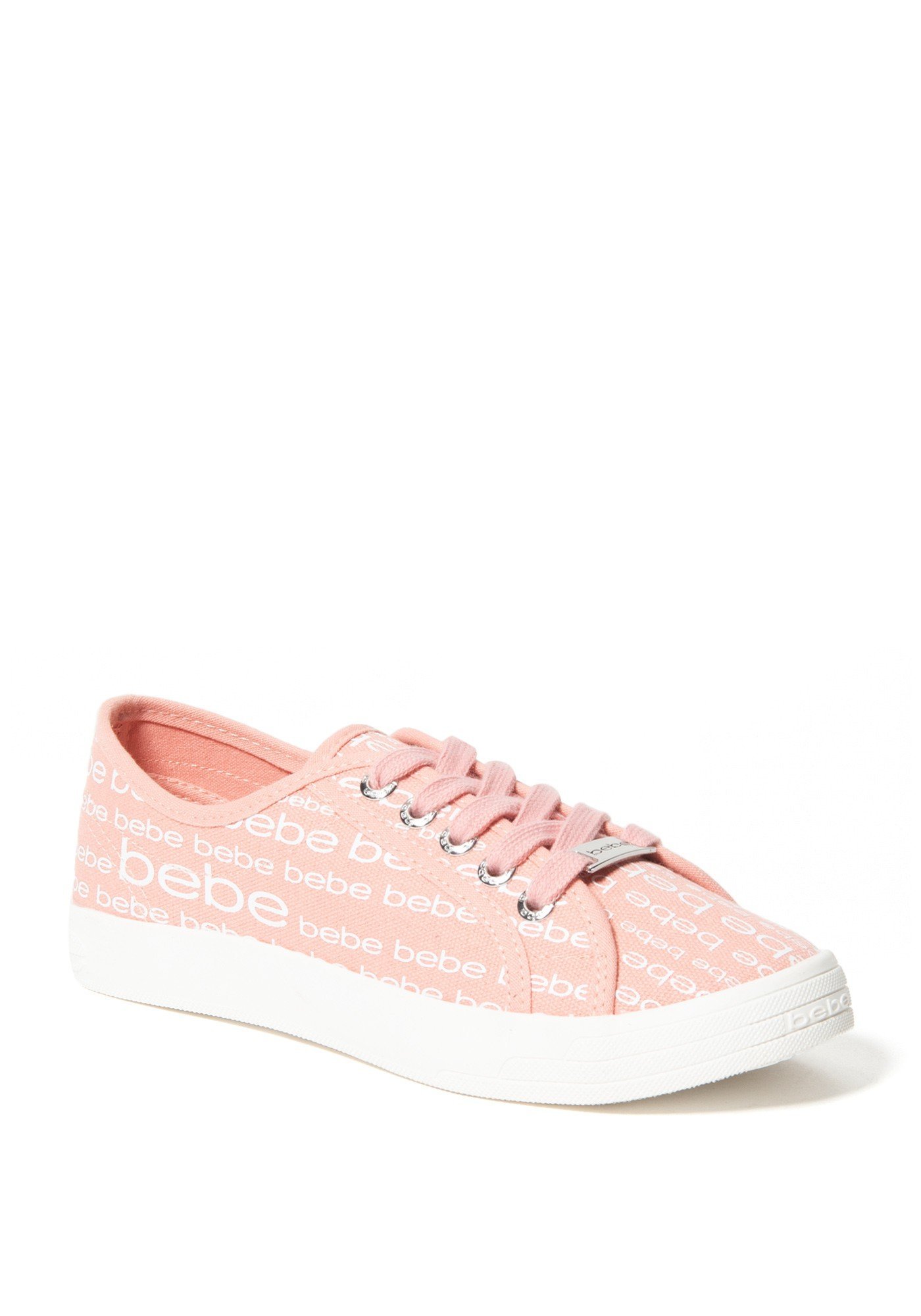 Bebe Women's Daylin Logo Sneakers, Size 6.5 in Pink Synthetic