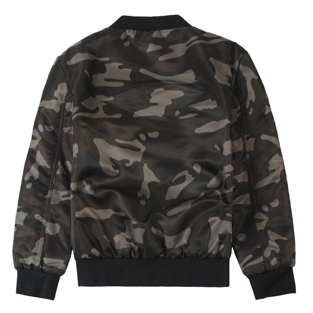 Versace Young Versace Camo Bomber Jacket Colour: GREEN, Size: 12 YEARS ...